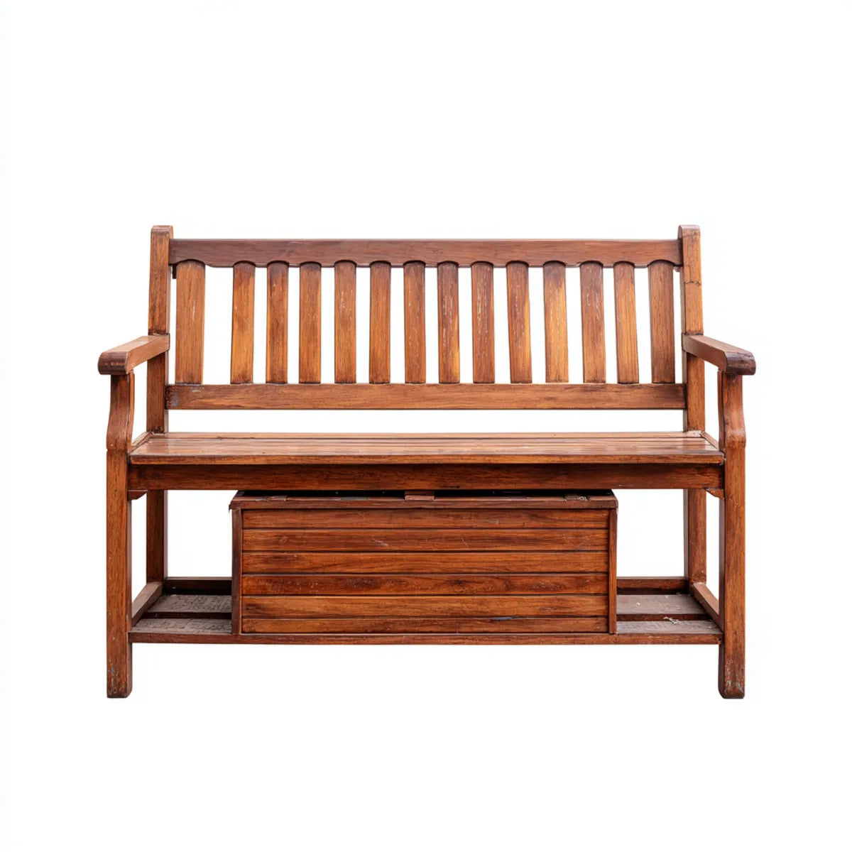 Ławka ogrodowa z pojemnikiem na pościel Brązowy 120 x 60 x 95 cm Acacia lity prostokąt z drewna